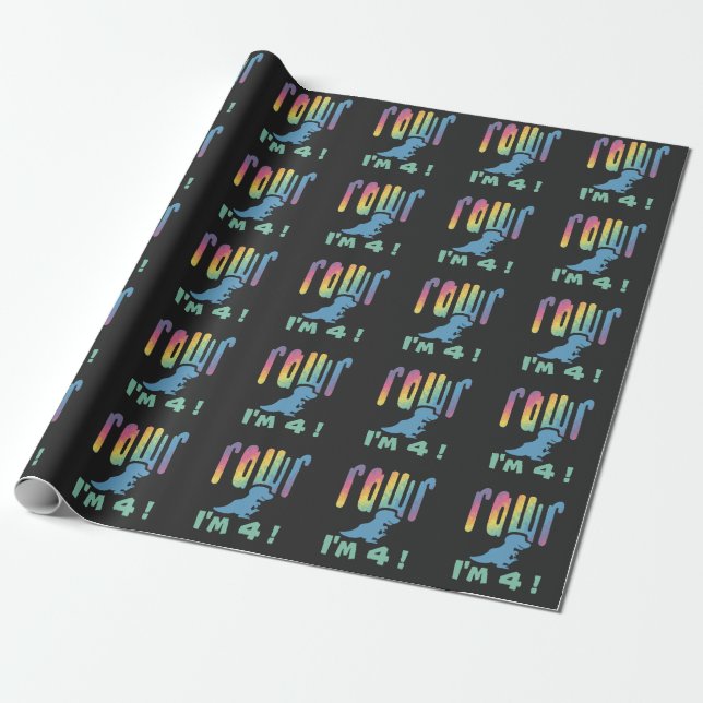 Rawr Dinosaur T Rex Dinosaur Geschenkpapier (Ungerollt)