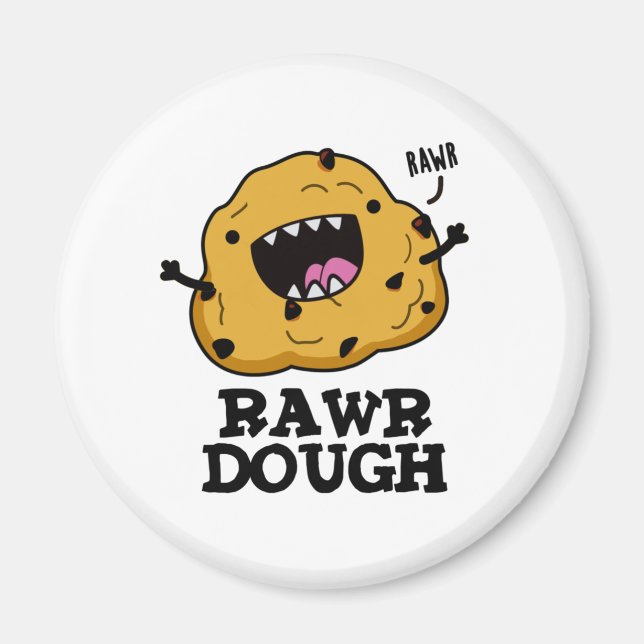 Rawr Dough Funny Food Puff Magnet (Vorne)