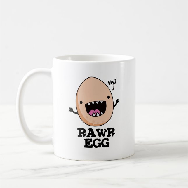 Rawr Egg Funny Roaring Roheier Pub Kaffeetasse (Links)
