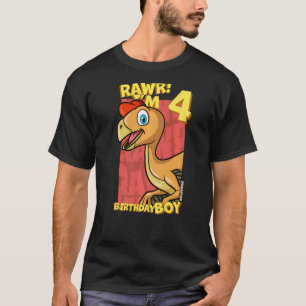 Rawr I m 4 Birthday Boys 4. Geburtstag Dino Ovirap T-Shirt
