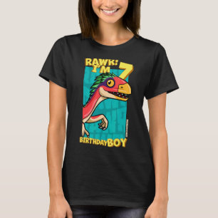 Rawr I m 7 Birthday Boys 7th Birthday Dino Deinon T-Shirt