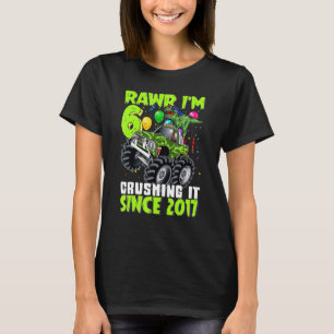 Rawr Ich bin 6 Breushing It 2017 Monster Truck Din T-Shirt