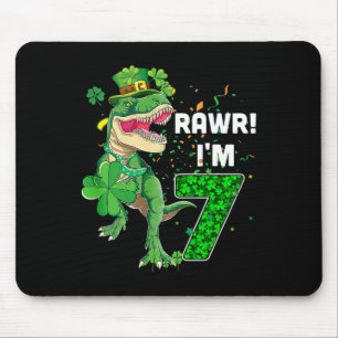 Rawr ich bin 7 Geburtsjahre alt 2015 T Rex Dinosau Mousepad