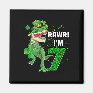 Rawr ich bin 7 Geburtstagsjahre alt 2015 T Rex Din Magnet