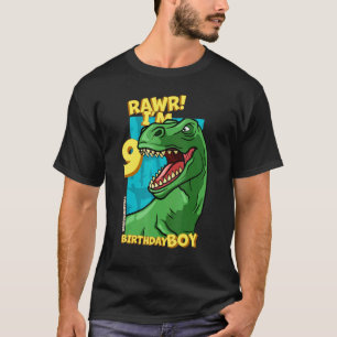 Rawr Ich bin 9 Geburtstagskinder 9. Geburtstag Din T-Shirt