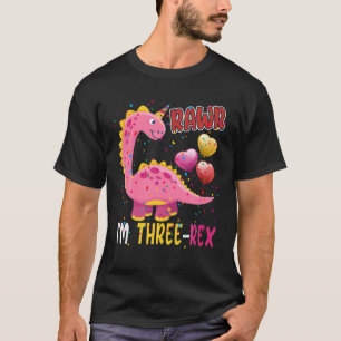 Rawr Ich bin dreiteilig lustig 3rd Birthday 3 Year T-Shirt