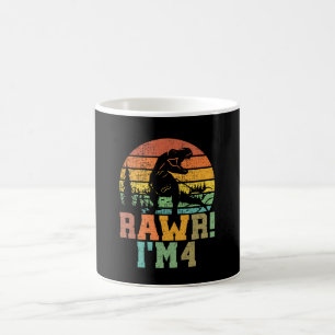 Rawr Im 4 Dinosaur T Rex 4 Jahre alt Kaffeetasse