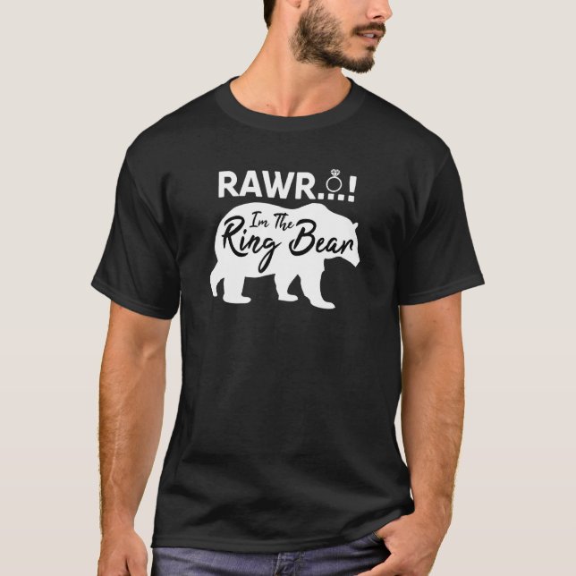 Rawr Im Ring Bear Probe Dinner Bridesmaid T-Shirt (Vorderseite)