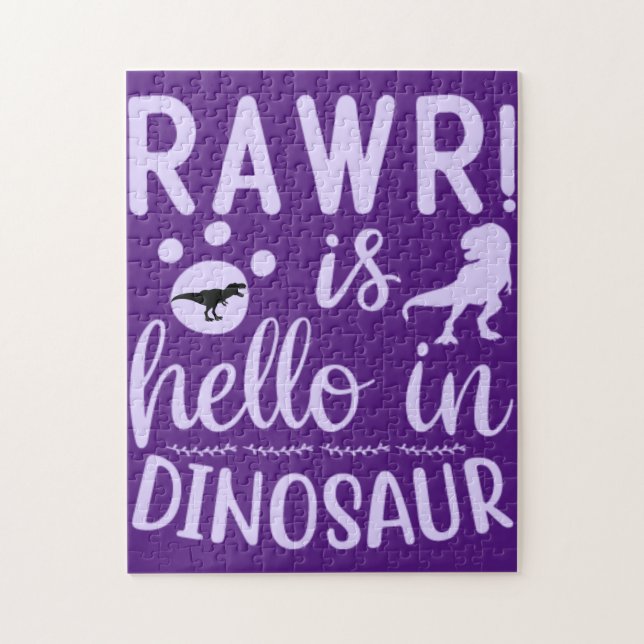 Rawr! Ist Hello in Dinosaur Jigsaw Puzzle (Vertikal)