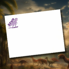 RAWR Lila Gepunktete T-Rex Tyrannosaurus Dinosauri Post-it Klebezettel