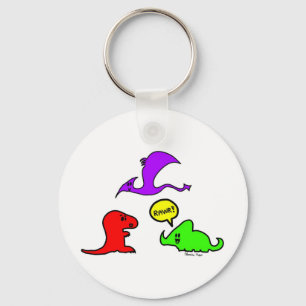 Rawr! Niedliche Dinosaurier Chibi Babys Dinos Schlüsselanhänger