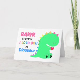 RAWR signifie que je vous aime dans la carte Dinos