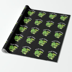 Rawr Veggie Funny Food Pub Dark BG Geschenkpapier