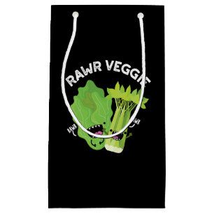 Rawr Veggie Funny Food Pub Dark BG Kleine Geschenktüte