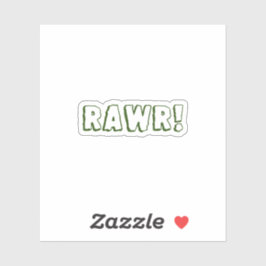 Rawr! Wasserflasche Aufkleber