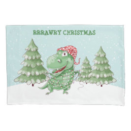 Rawry Christmas Albern T Rex Dinosaur Kissenbezug