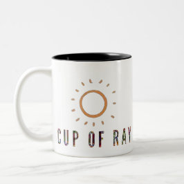 Ray Cup. Künstlerisches Logo Zweifarbige Tasse