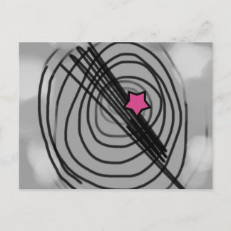 Ray-o-gram Postcard with Pink Star Postkarte