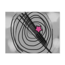 Ray-o-gram Postcard with Pink Star