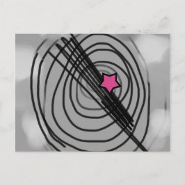 Ray-o-gram Postcard with Pink Star Postkarte