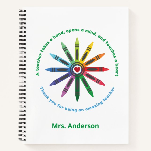 Ray of Crayons / Lehrer-Wertpapier Notizbuch (Vorderseite)