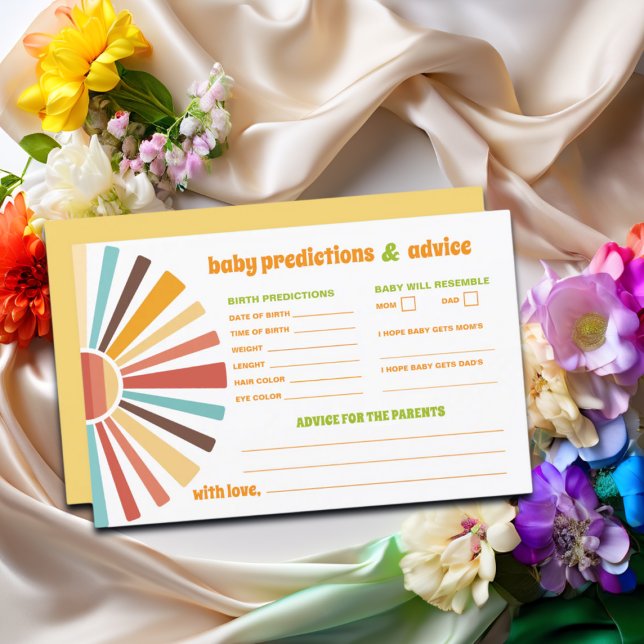 Ray of Sunshine Advice Baby Predictions Card (Von Creator hochgeladen)