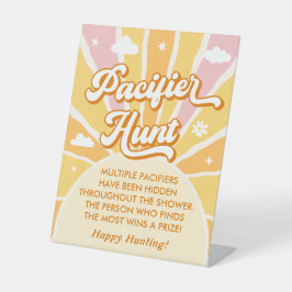 Ray of Sunshine Baby Shower Schnuller Hunt Game Sockelschild