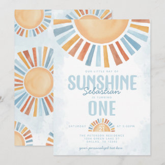 Ray of Sunshine Birthday Party Einladung