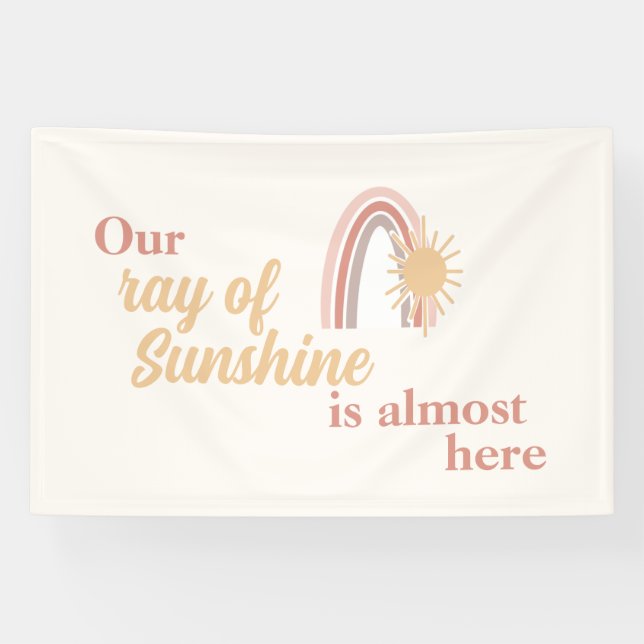 Ray of Sunshine Boho Rainbow Banner (Horizontal)