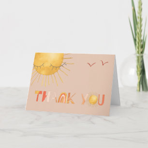 Ray of Sunshine   Boho Summer Carte de remerciemen