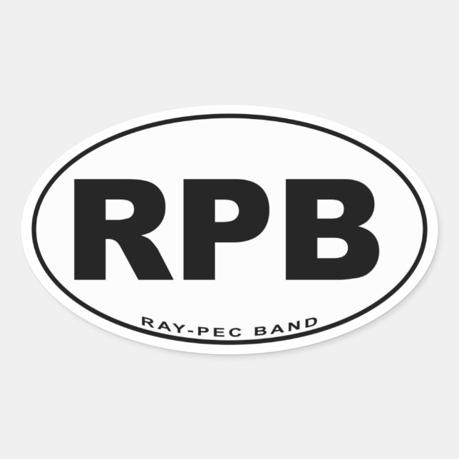Ray-Pec-Band-Aufkleber Ovaler Aufkleber (Vorderseite)