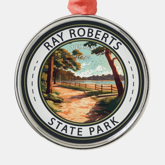 Ray Roberts Staat Park Texas Abzeichen Ornament Aus Metall (Vorne)