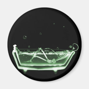 Ray Skeleton Bath Black Green Magnet
