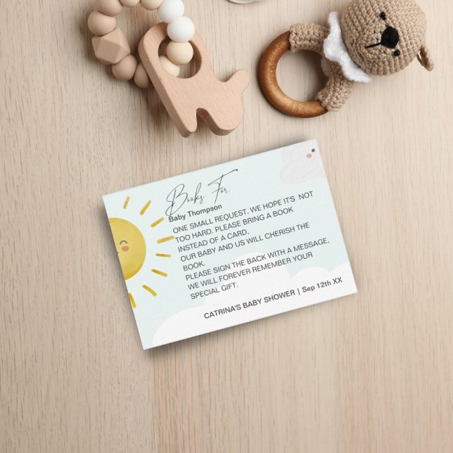 Ray Sunshine Wolken neutrale Bücher Baby Klein Begleitkarte (Von Creator hochgeladen)