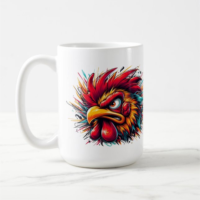 Ray the Fierce Rooster Mug (Gauche)