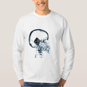 RAY VISION SKELETON SKULL ON PHONE - BLAU T-Shirt