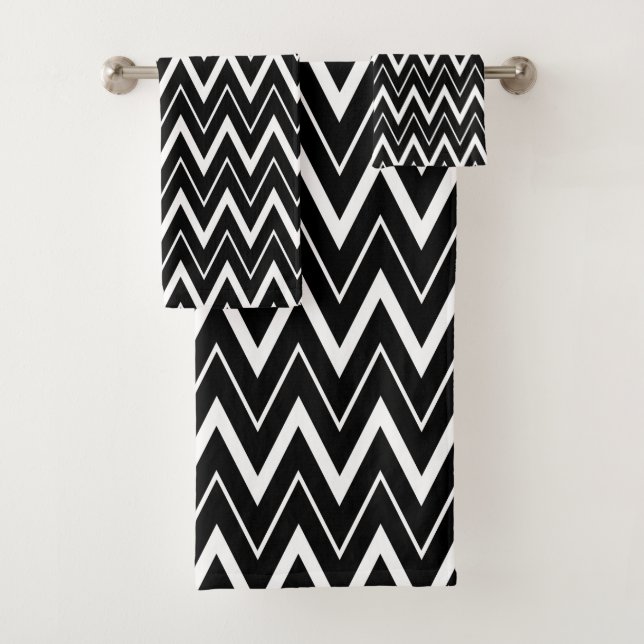 Rayé chevron noir et blanc (En situation)