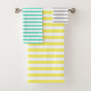 Rayé jaune, vert et violet