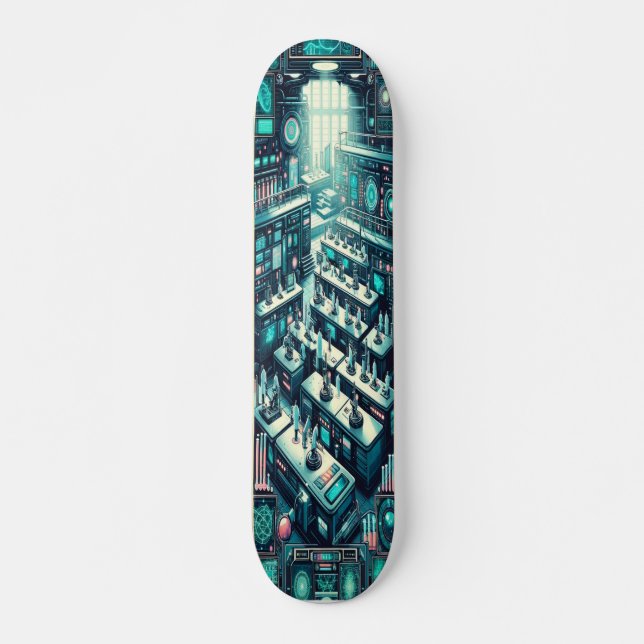 "Raygun Gothic Advanced Science Labrador Deck" Skateboard (Vorne)