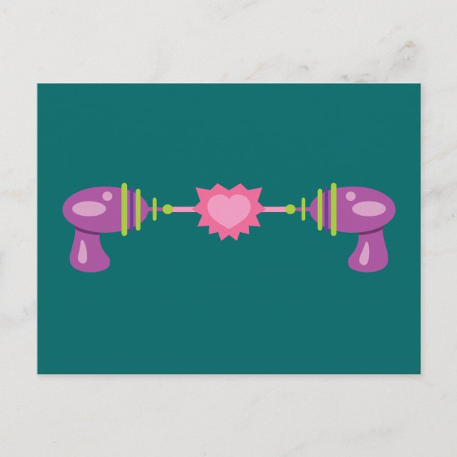 Raygun-Liebe Postkarte (Vorderseite)