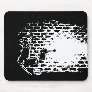 Raygun Noir Mausunterlage, Grafik durch Michael Mousepad