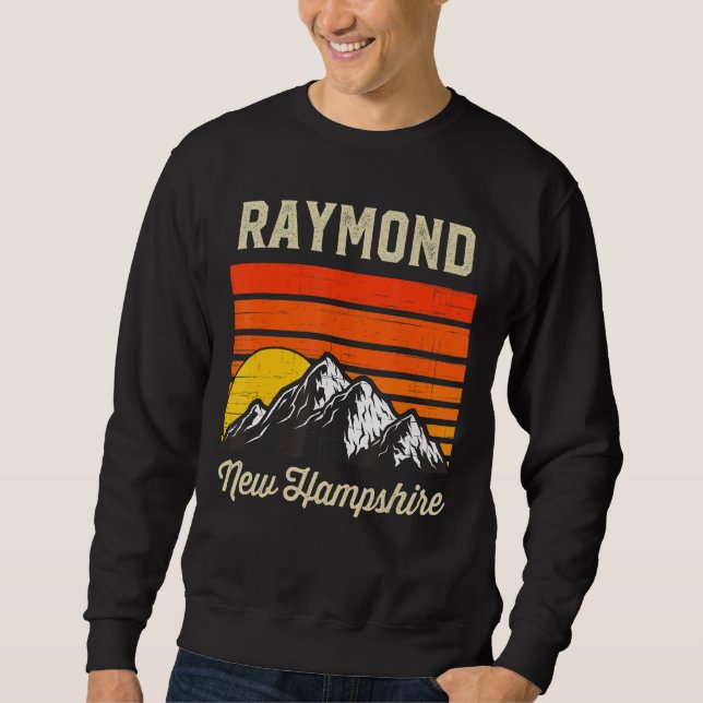 Raymond New Hampshire Heimat City Staat Retro Us Sweatshirt (Vorderseite)