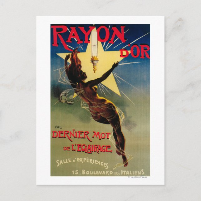 Rayon D'Or Restaurant Werbeplakat Postkarte (Vorderseite)