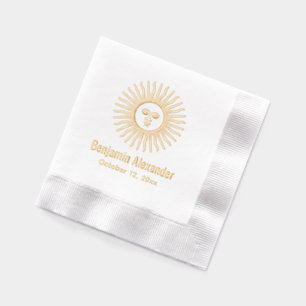 Rayons de soleil rustiques avec nom de visage date