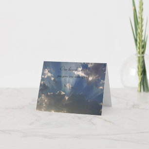 Rayons de Sun par la carte de voeux de sympathie