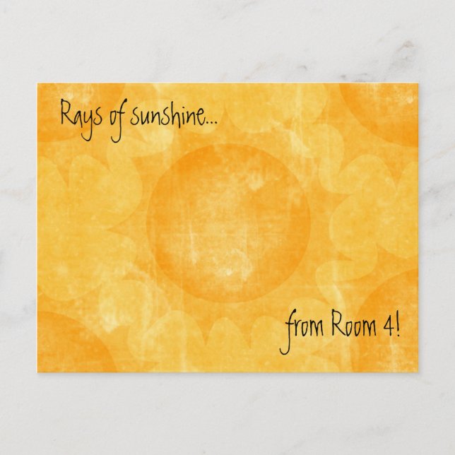 Rays of sunshine (Thank You) - Customized Postkarte (Vorderseite)
