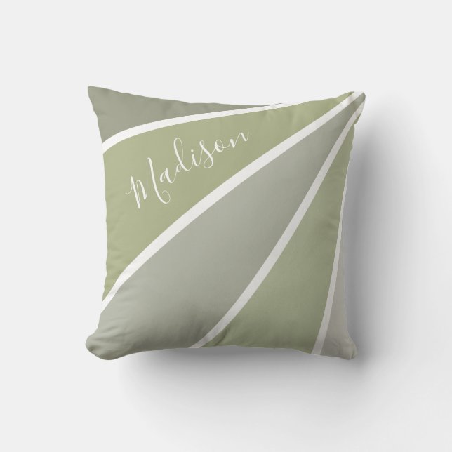Rays Pattern individuelle Name werfen Kissen (Vorderseite)