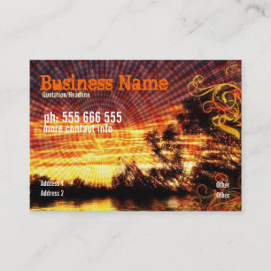 Rays Shine Golden Business Card Visitenkarte