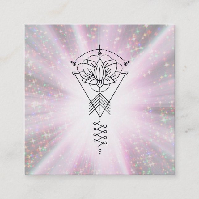 *~* Rays Stammes- Lotus-Schein das Heilen Reiki Quadratische Visitenkarte (Vorderseite)