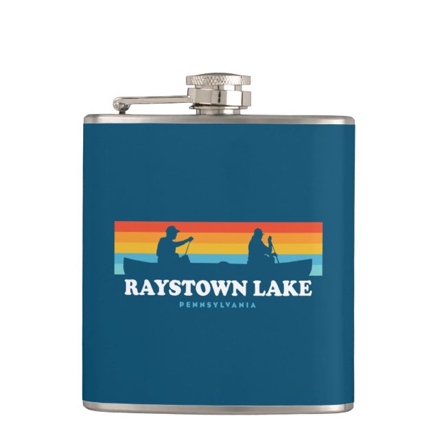 Raystown Lake Pennsylvania Canoe Flachmann (Vorderseite)